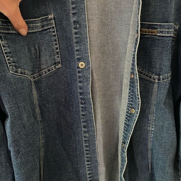 Calvin Klein Indigo Denim Jacket Shirt - Picture 3 of 4